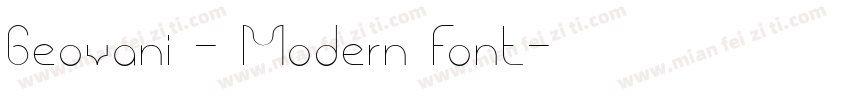 Geovani - Modern Font字体转换